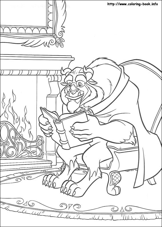 Beauty and the Beast coloring picture